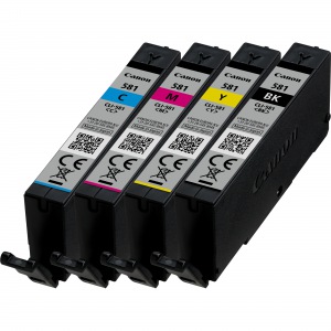 Canon Tinte CLI-581 2103C004 4er Multipack (BKMCY) bis zu 250 Seiten gemäß ISO...