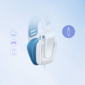 Logitech G G335 Wired Gaming Headset white