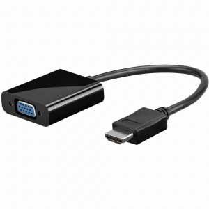 Goobay HDMI > VGA (ST-BU) Adapter Schwarz + 3,5mm Klinkenkabel