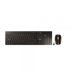 CHERRY DW 9100 SLIM Tastatur Maus enthalten RF Wireless + Bluetooth QWERTZ Deuts...