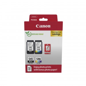 Canon Tinte PG-545/CL-546 8287B008 2er Multipack (BK/Color) inkl. Fotopapier
