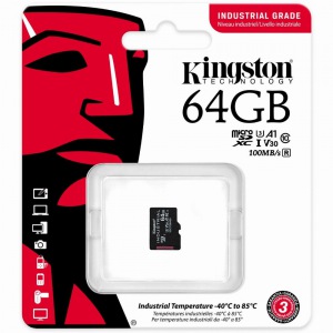 64GB Kingston Industrial microSDHC 100MB/s