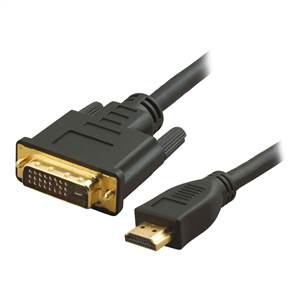 DVI-D 24+1 > HDMI (ST-ST) 3m Adapterkabel Schwarz