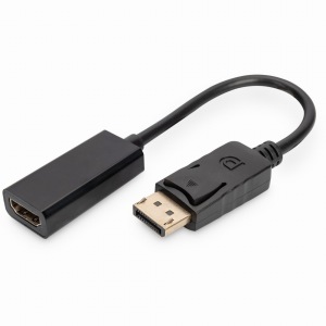 Adapter Digitus DisplayPort (ST) > HDMI (BU) FHD 60Hz Black