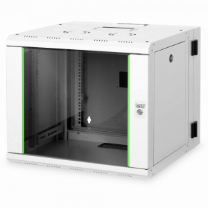 NWS Wandschrank 19" 9HE Digitus, schwenkbar 509x600x600 mm, Farbe Grau (RAL...