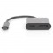 KAB Adapter USB-C (ST) > HDMI/USB-C (BU) DIGITUS black