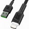 USB > Lightning (ST-ST) 1,2m Green Cell Backlight White LED Black